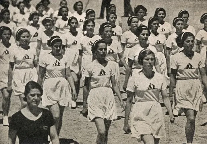 Framed Print : Women Athletes parading, Turkey Framed Print : Women Athletes parading, Turkey