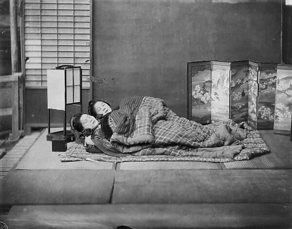 Two women in bed, Japan
