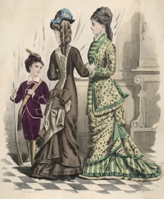 Framed Print : WOMEN & BOW 1877 Framed Print : WOMEN & BOW 1877
