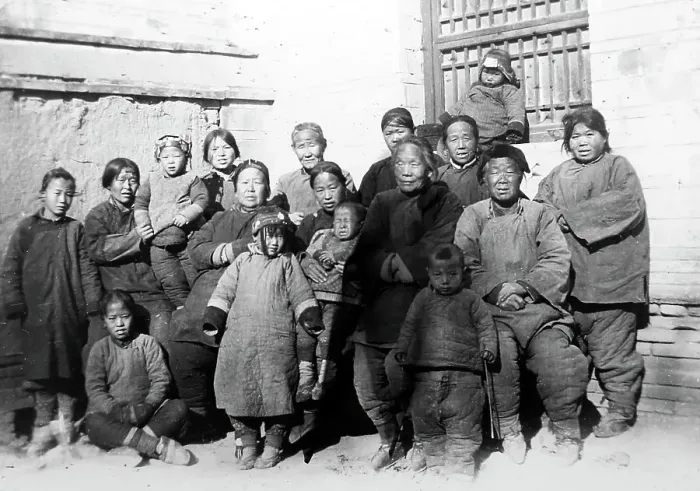 Framed Print : Women and children at a Christian Mission, China Framed Print : Women and children at a Christian Mission, China