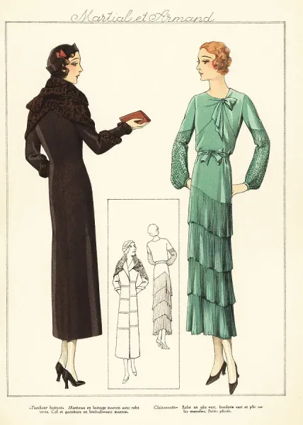 1931 Parisian Fashion Print by Martial et Art Prints