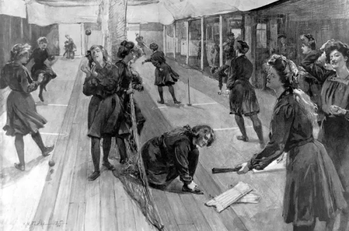 Framed Print : Women Cricketers using Indoor Nets, St. Brides Institute, 1 Framed Print : Women Cricketers using Indoor Nets, St. Brides Institute, 1