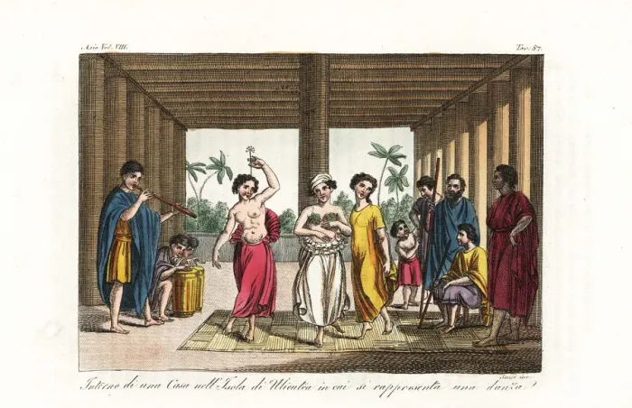 Framed Print : Women dancing to drum and pipe music in a Framed Print : Women dancing to drum and pipe music in a