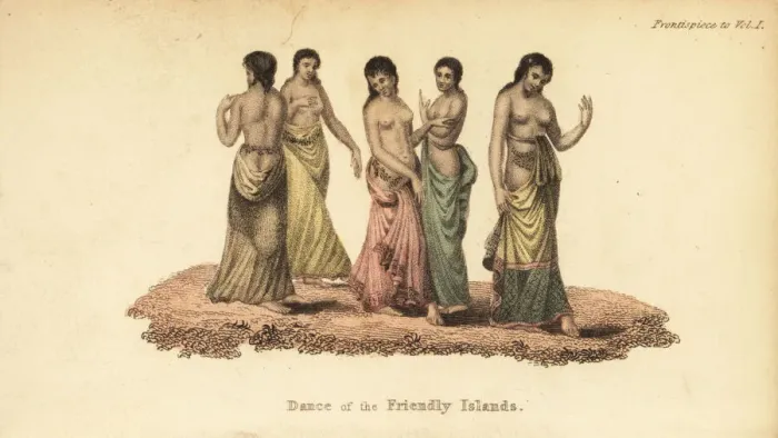 Framed Print : Women dancing for Queen Tine on the Island of Tonga Framed Print : Women dancing for Queen Tine on the Island of Tonga