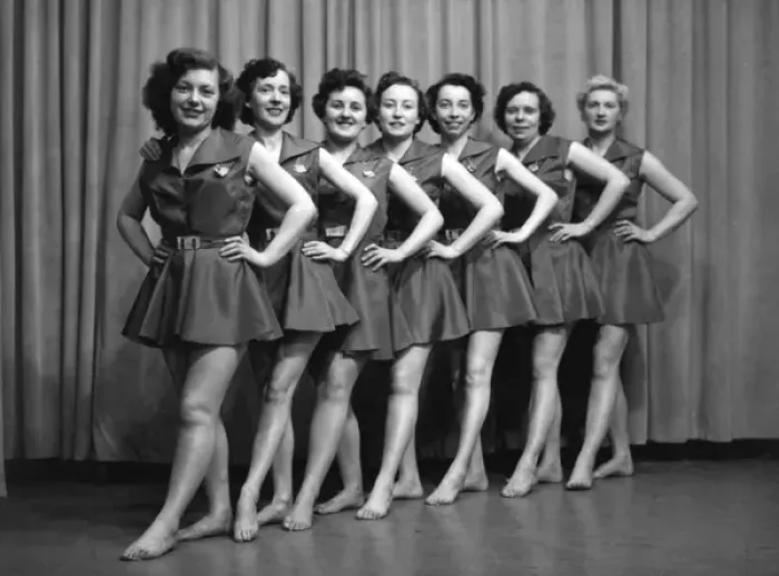 Framed Print : Women in a dancing troupe Framed Print : Women in a dancing troupe