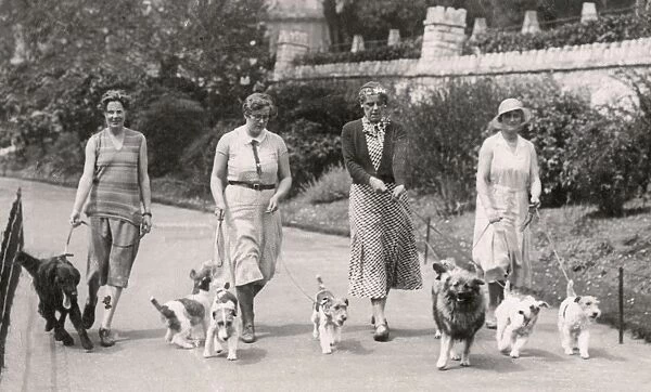 Four women with dogs, Bournemouth