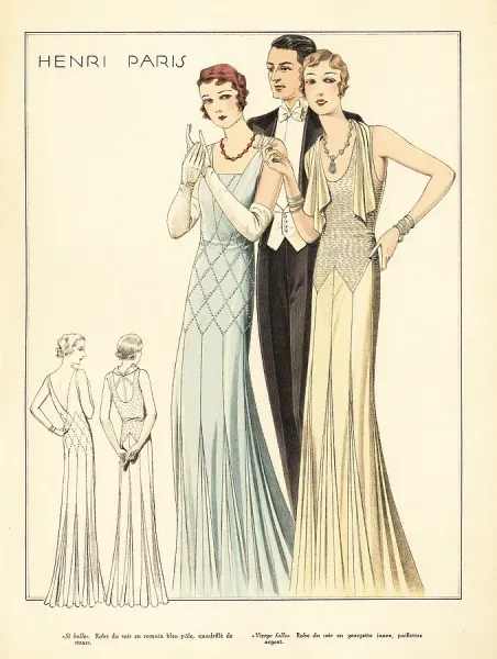 1931 Henri Paris Evening Dresses Print. Art Prints, Posters & Puzzles from  Mary Evans