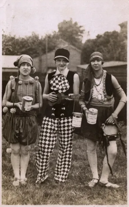 Framed Print : Women in fancy dress collecting for charity Framed Print : Women in fancy dress collecting for charity