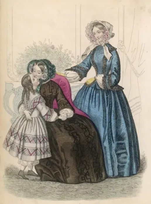 Framed Print : WOMEN & GIRL 1852 Framed Print : WOMEN & GIRL 1852