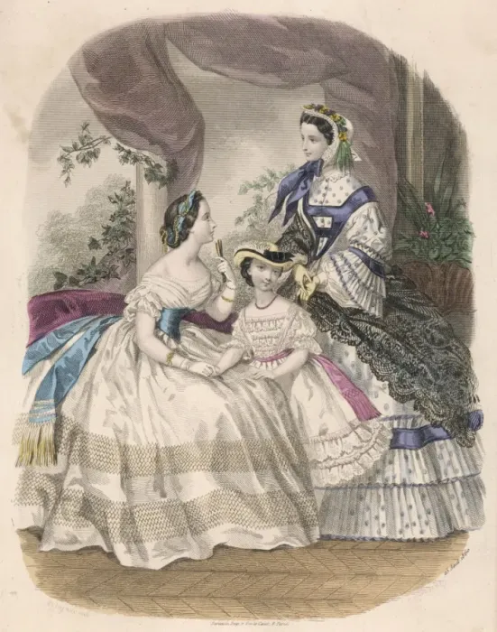 Framed Print : WOMEN & GIRL 1860 Framed Print : WOMEN & GIRL 1860