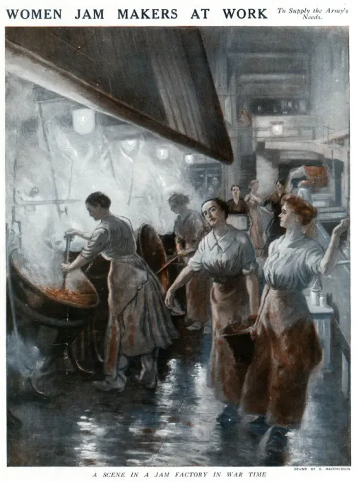 Framed Print : Women jam makers at work, May 1918 Framed Print : Women jam makers at work, May 1918