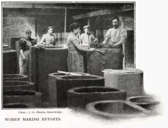 Framed Print : Women making ceramic retorts Framed Print : Women making ceramic retorts