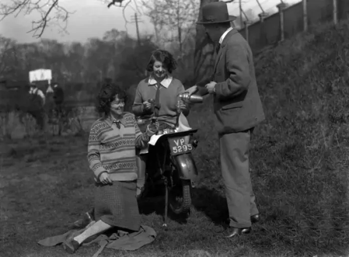 Framed Print : Women Motor Cyclists Framed Print : Women Motor Cyclists