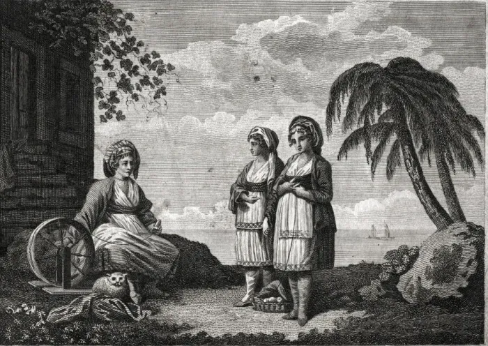 Framed Print : Women of Nio (Ios) island, Greek Archipelago Framed Print : Women of Nio (Ios) island, Greek Archipelago