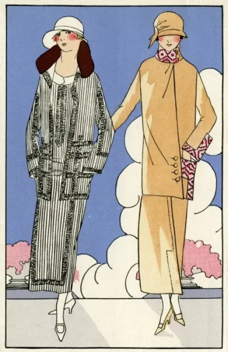 Framed Print : Two women in outfits by Martial et Armand, and Bernard Framed Print : Two women in outfits by Martial et Armand, and Bernard