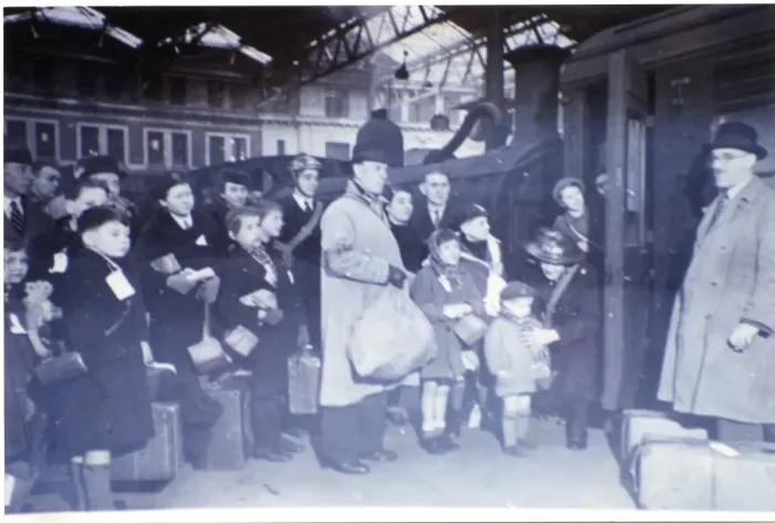 Framed Print : Two women police officers with children, London, WW2 Framed Print : Two women police officers with children, London, WW2