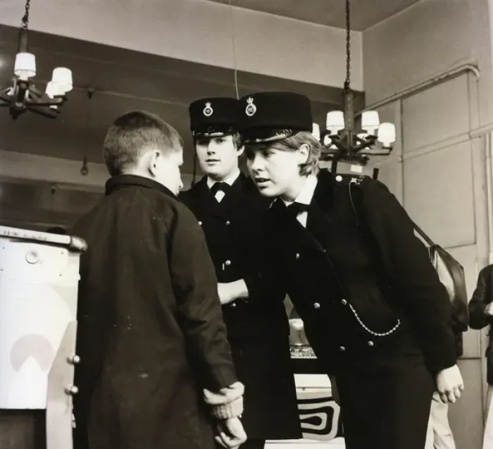 Framed Print : Two women police officers on duty in London Framed Print : Two women police officers on duty in London
