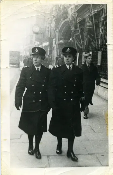 Framed Print : Two women police officers in a London street Framed Print : Two women police officers in a London street