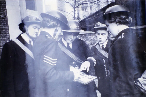 Four women police officers in London, WW2