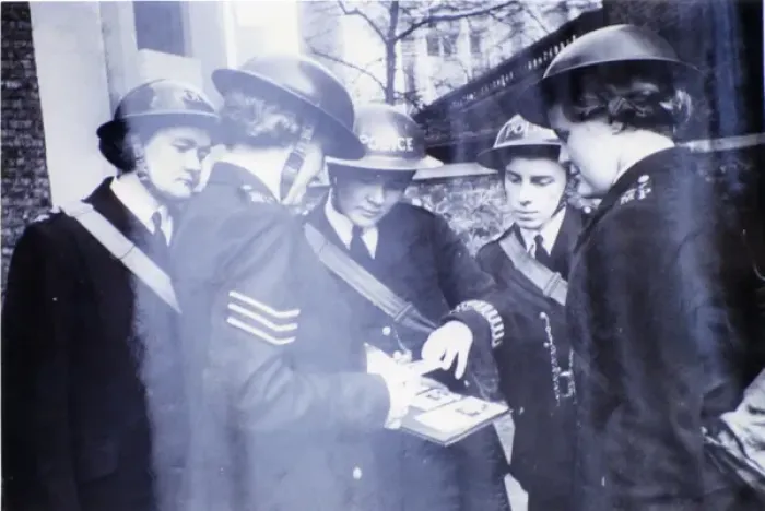 Framed Print : Four women police officers in London, WW2 Framed Print : Four women police officers in London, WW2