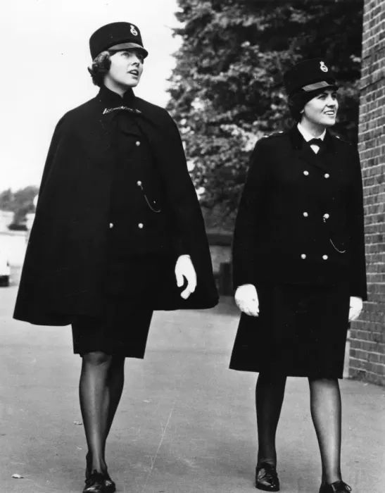 Framed Print : Women police officers in new Hartnell uniform, London Framed Print : Women police officers in new Hartnell uniform, London