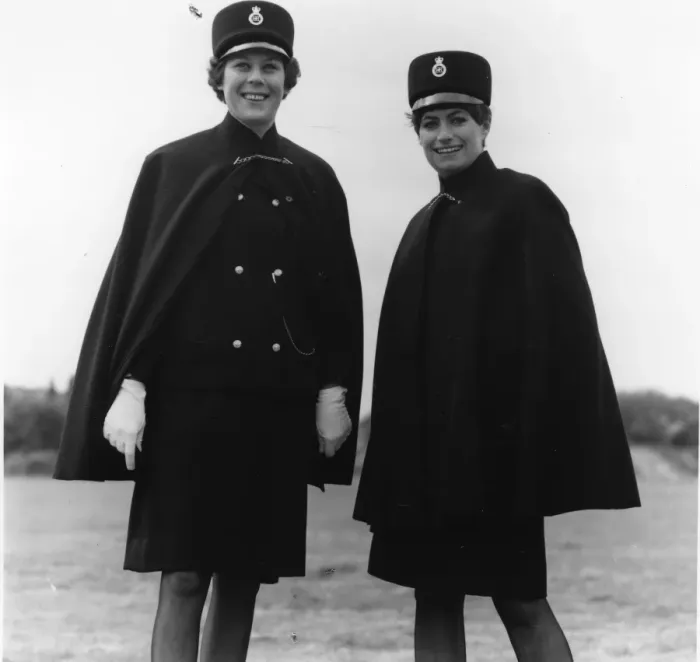 Framed Print : Women police officers in new Hartnell uniform, London Framed Print : Women police officers in new Hartnell uniform, London