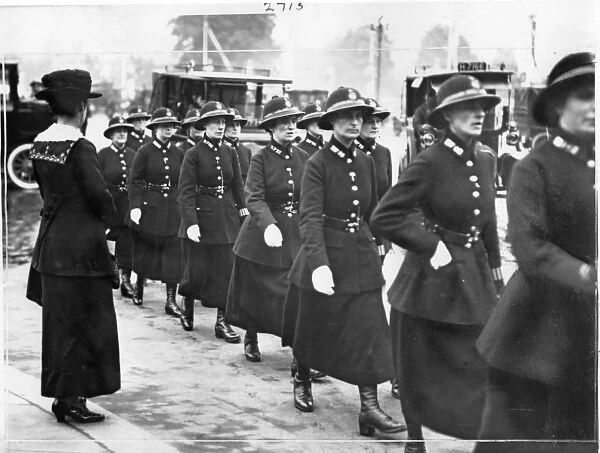 Women police officers on parade, London