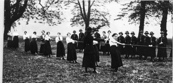 Framed Print : Women police officers in a tug-of-war contest, Hyde Park Framed Print : Women police officers in a tug-of-war contest, Hyde Park
