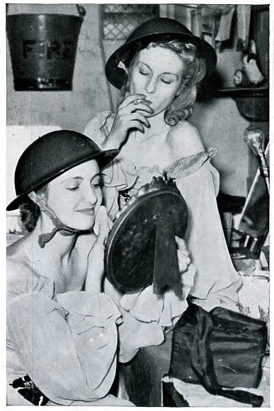 Two women preparing for show at Windmill Theatre 1939