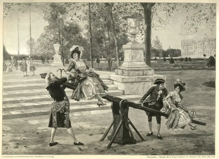 Framed Print : Two women on a See-Saw Framed Print : Two women on a See-Saw