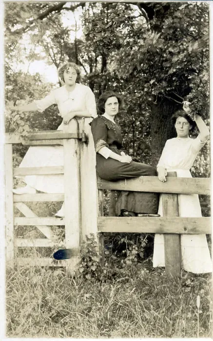 Framed Print : Three women (Sisters?) in a rural setting Framed Print : Three women (Sisters?) in a rural setting