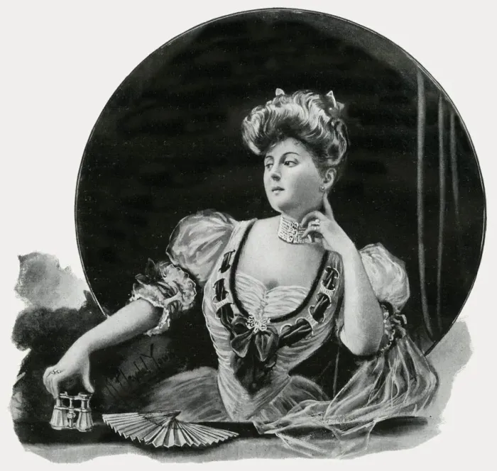 Framed Print : Women theatre goer 1905 Framed Print : Women theatre goer 1905