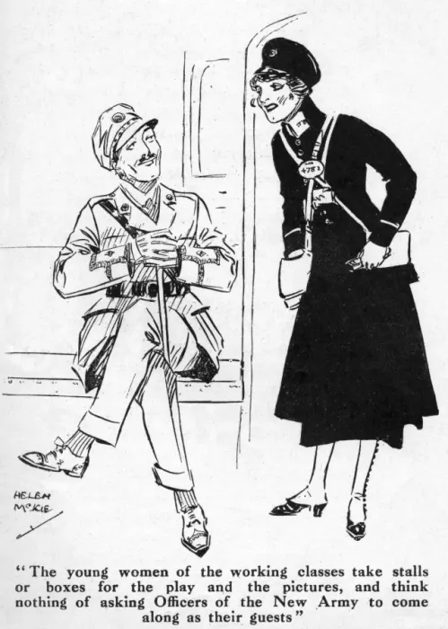 Framed Print : Women tram conductor and officer, WW1 Framed Print : Women tram conductor and officer, WW1