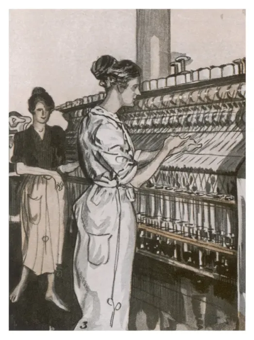 Framed Print : Women Twisting Yarn 1920 Framed Print : Women Twisting Yarn 1920