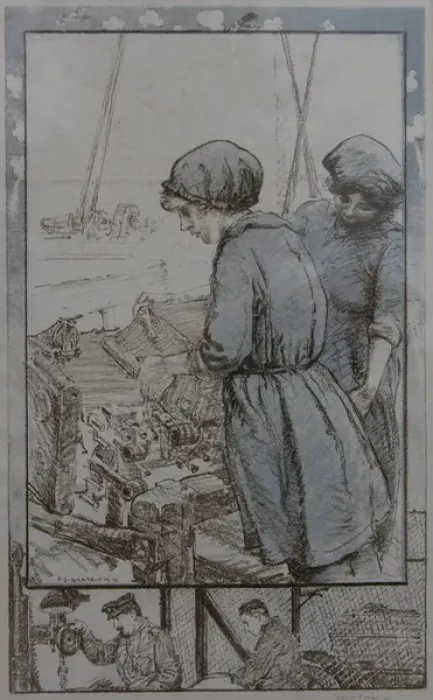 Framed Print : Women War Work WW1 Women Fitters Framed Print : Women War Work WW1 Women Fitters