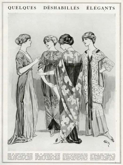 Framed Print : Women wearing negligee 1912 Framed Print : Women wearing negligee 1912