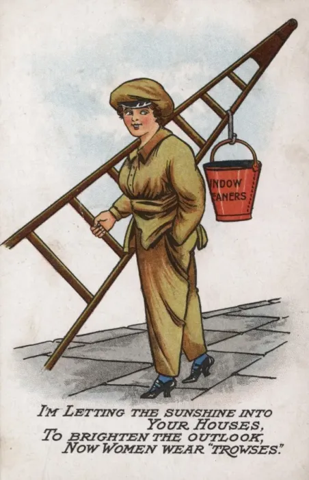 Framed Print : Women Window Cleaner WW1 Framed Print : Women Window Cleaner WW1