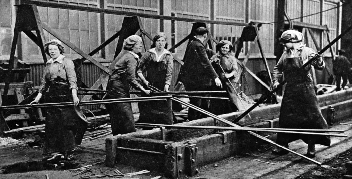 Framed Print : Women workers at a naval ship-building yard Framed Print : Women workers at a naval ship-building yard