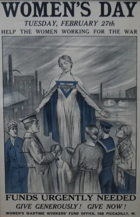 Framed Print : Women Workers WW1 Y. W. C. A Womens Day Framed Print : Women Workers WW1 Y. W. C. A Womens Day