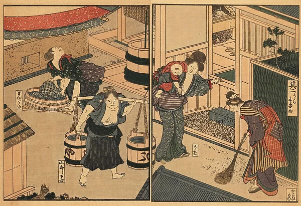 Women of the working class in Tokyo, 18th century