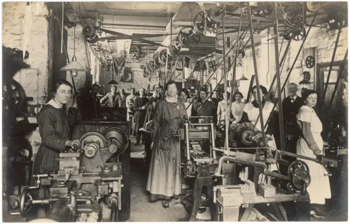 Framed Print : Women Working in Factory Framed Print : Women Working in Factory