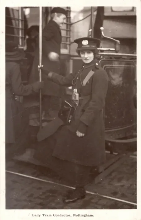 Framed Print : Women WW1 Tram Conductor Framed Print : Women WW1 Tram Conductor