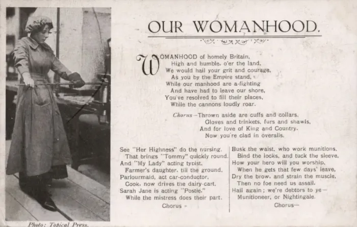 Framed Print : Women WW1 Work Our Womanhood Framed Print : Women WW1 Work Our Womanhood