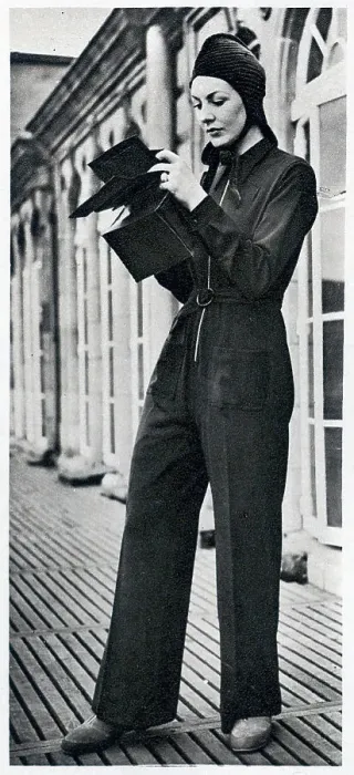 Framed Print : Womens ARP Suit, designed by Harrods Framed Print : Womens ARP Suit, designed by Harrods