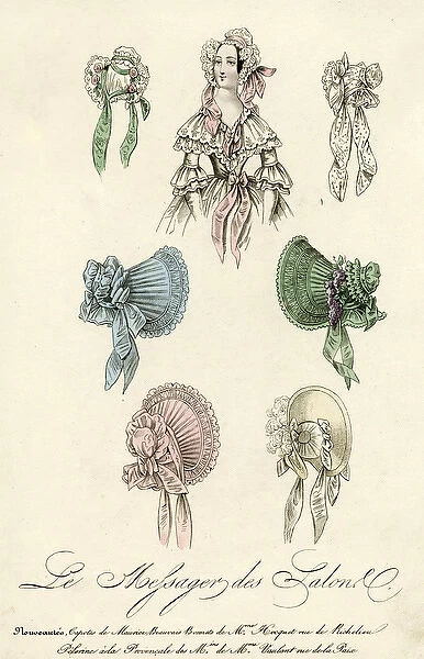 Womens bonnets 1838