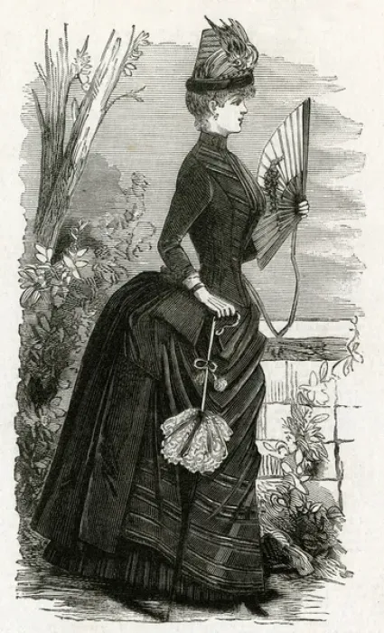 Framed Print : Womens bustle 1886 Framed Print : Womens bustle 1886