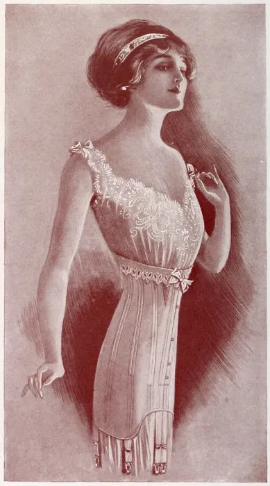 Framed Print : Womens corset 1911 Framed Print : Womens corset 1911