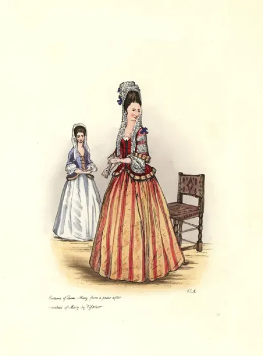 Framed Print : Womens costume from the reigns of Edward I Framed Print : Womens costume from the reigns of Edward I