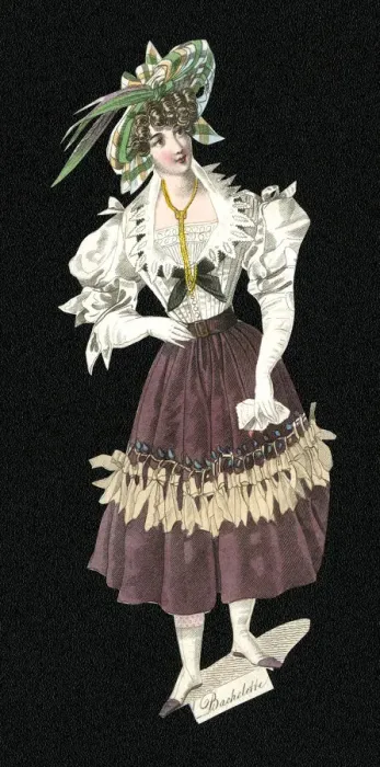 Framed Print : Womens Costumes of Europe - Bachette Framed Print : Womens Costumes of Europe - Bachette