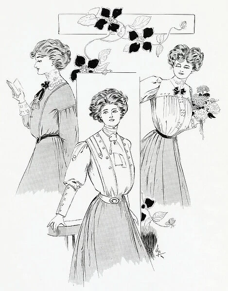 Womens Edwardian skirt with belt 1907